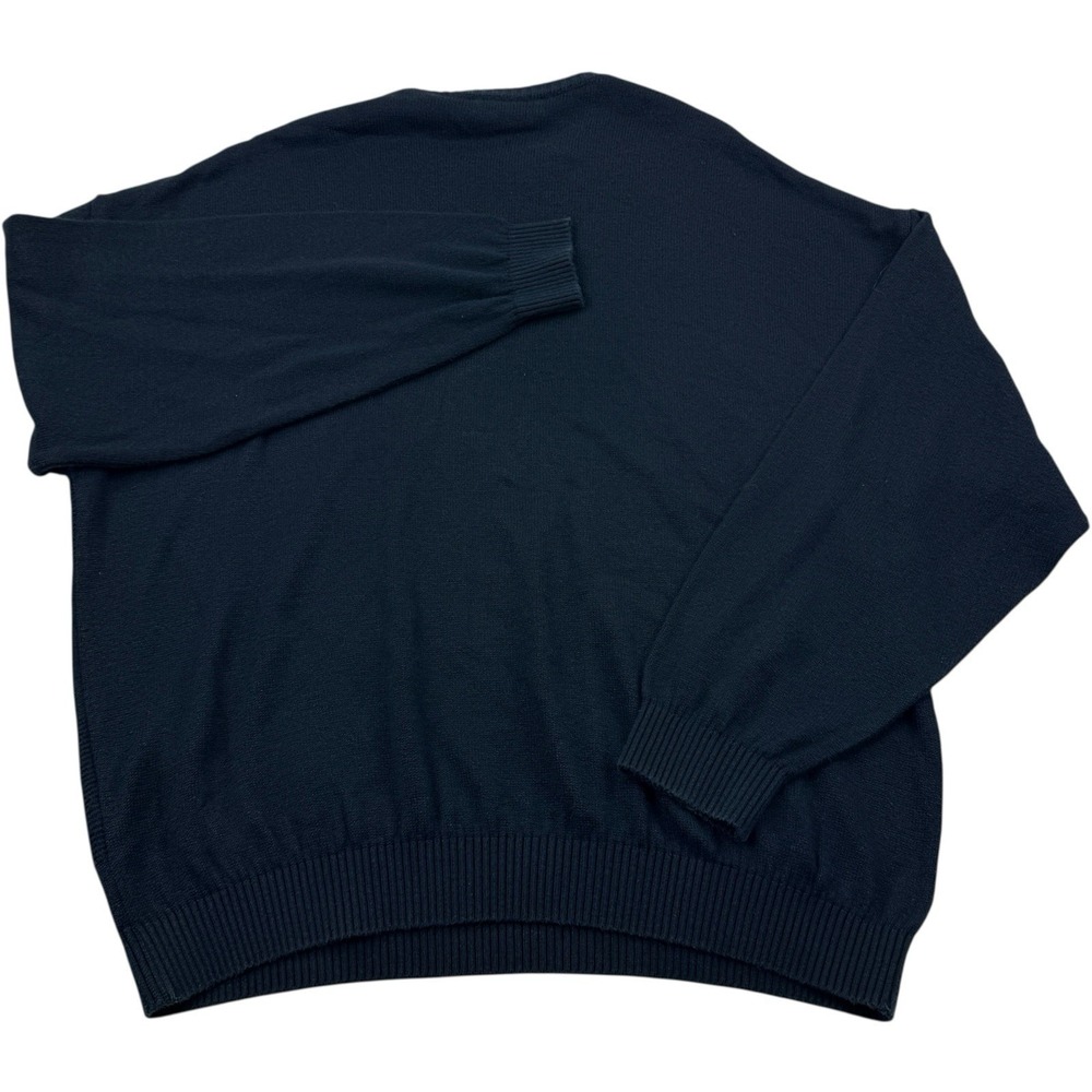 St. Croix Vintage‎ Blue Gray Silk Cotton Crewneck Sweater Men's Size XL - Picture 3 of 6